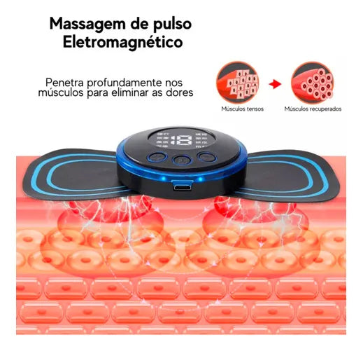 🔥 Kit com 3 Mini Massageadores Elétricos EMS – Alívio imediato, prático e sempre à mão