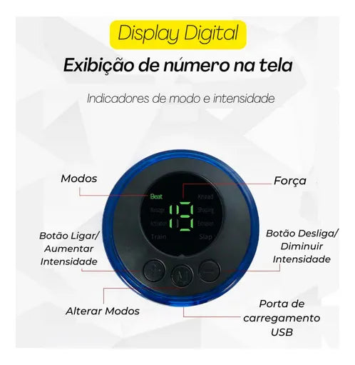 🔥 Kit com 3 Mini Massageadores Elétricos EMS – Alívio imediato, prático e sempre à mão